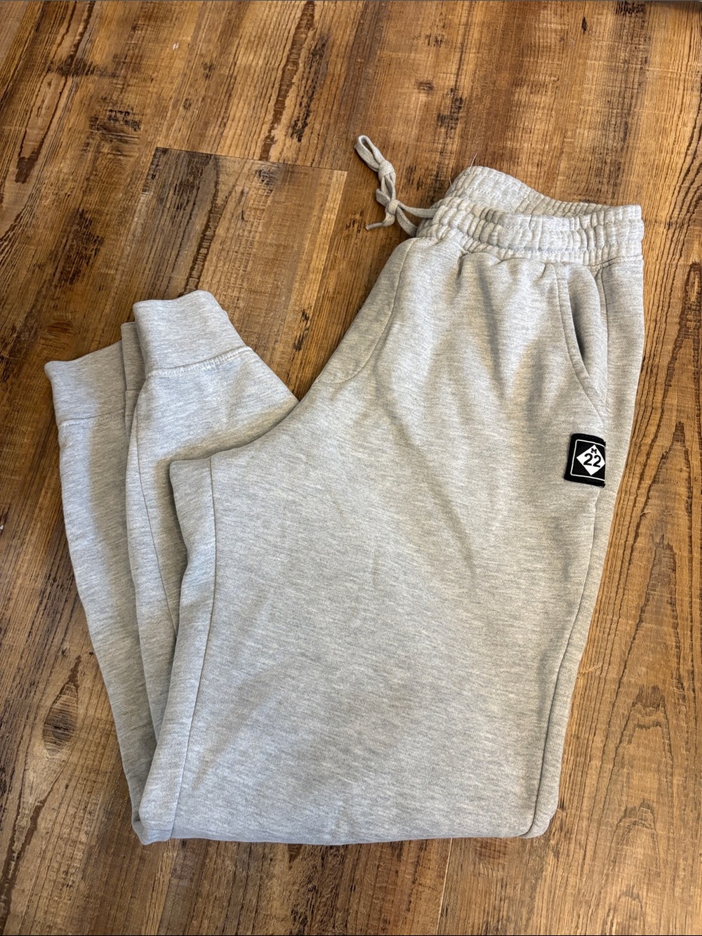 Light Gray 22 Patch Men’s Jogger Sweatpants